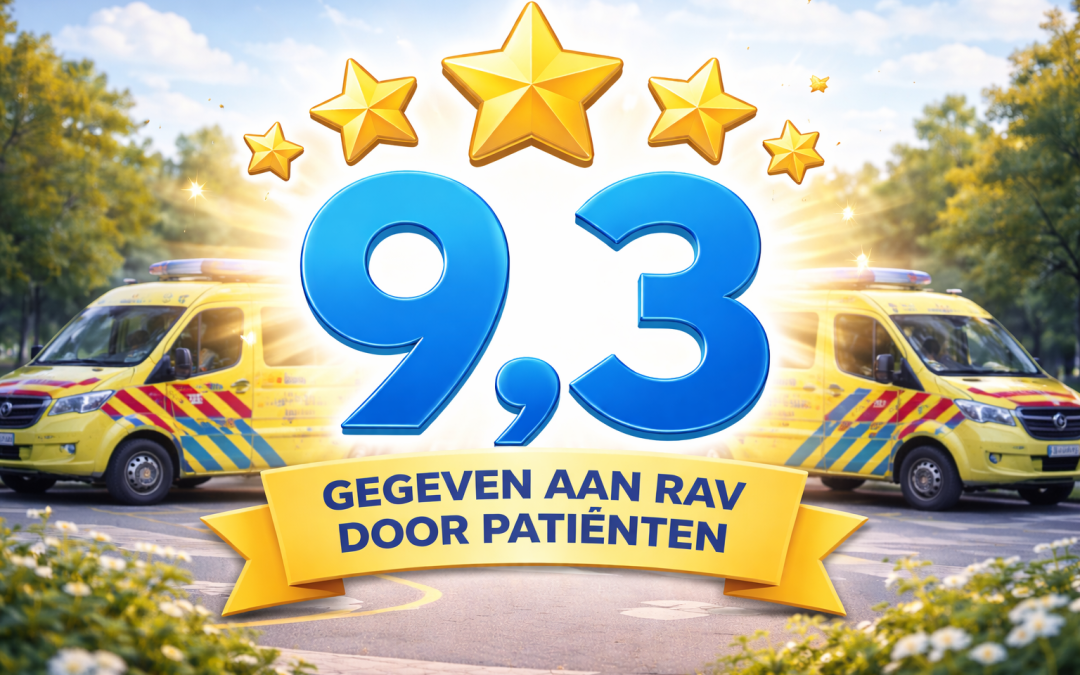 Patiënten waarderen ambulancezorg RAV Brabant met een 9,3